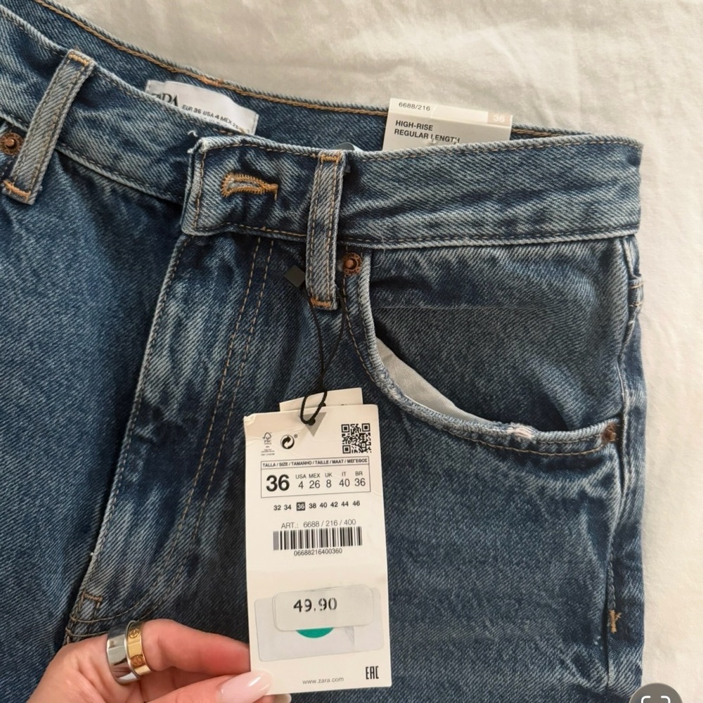 Zara Bootcut Blue Denim Jeans - Picture 4 of 6
